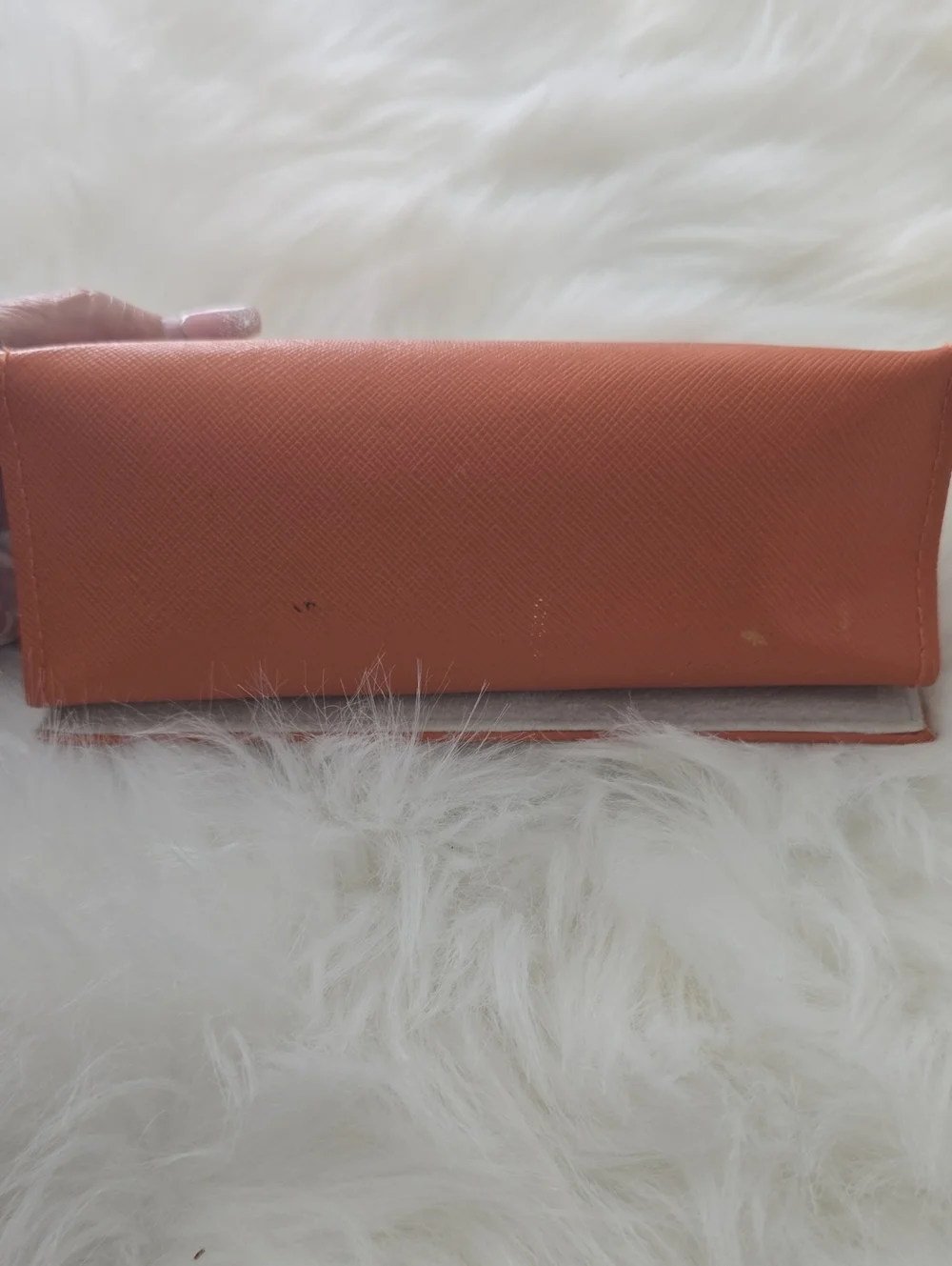 Tory Burch Orange Saffiano Leather Logo Sunglasses Casr!